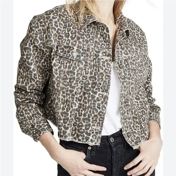 Free People | Animal Print Denim Jacket - Picture 12 of 12